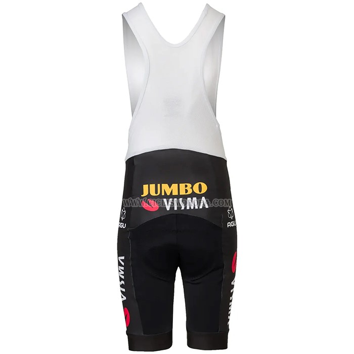 2022 Ropa Ciclismo Jumbo Visma Rojo Blanco Azul Mangas Cortas y Culotte Corto
